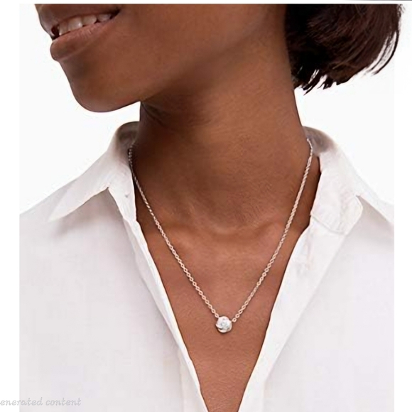 Kate Spade Infinity Beyond Knot Mini Pendent Silver W/ Dusty - Picture 3 of 7